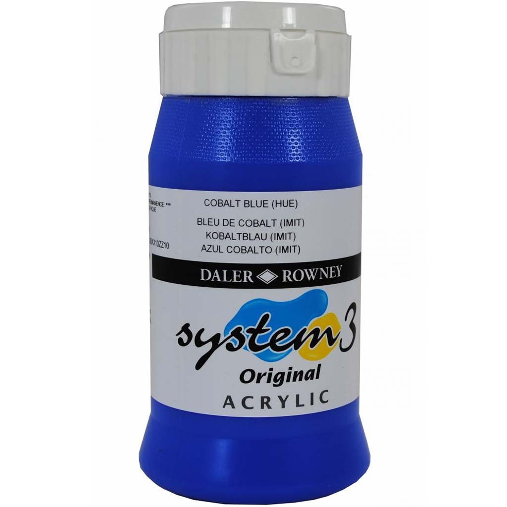 Daler Rowney System 3 Acrylic Paint 500ml Jar