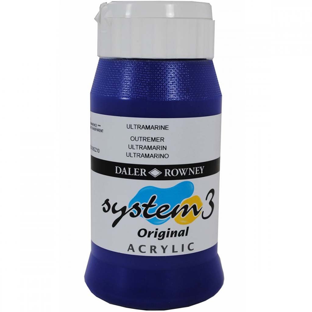 Daler Rowney System 3 Acrylic Paint 500ml Jar