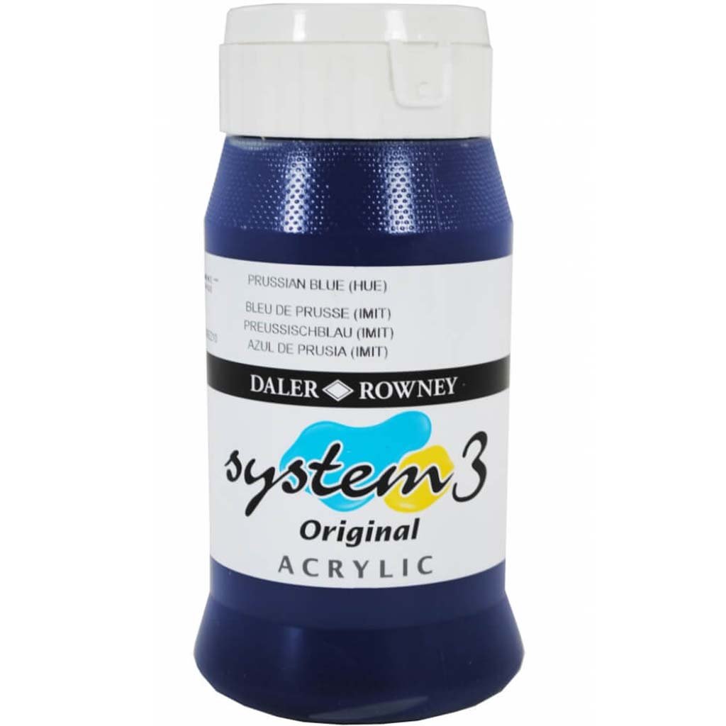 Daler Rowney System 3 Acrylic Paint 500ml Jar