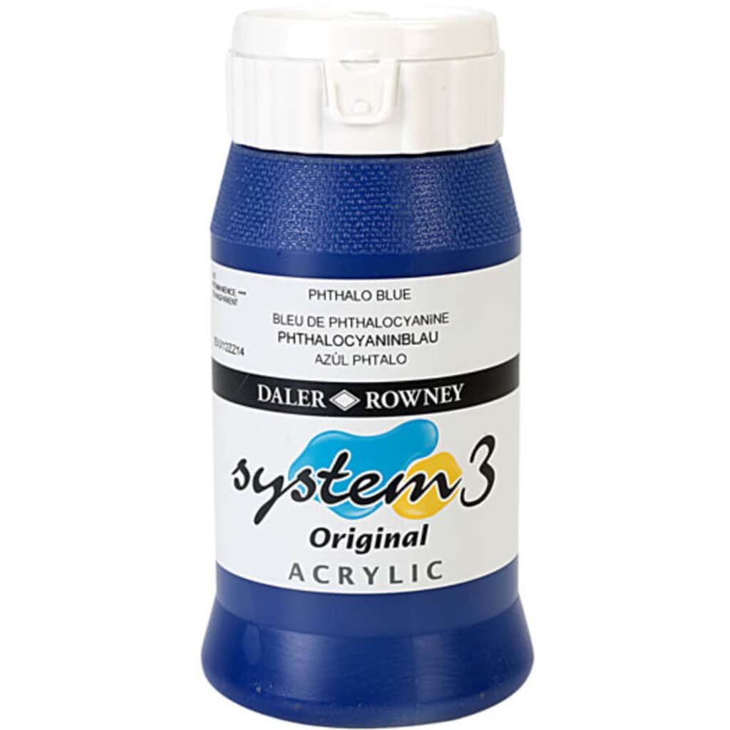 Daler Rowney System 3 Acrylic Paint 500ml Jar