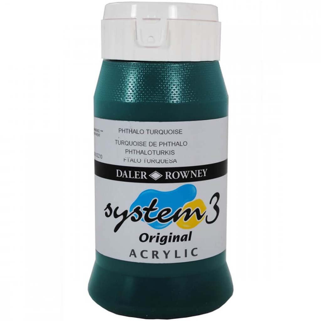 Daler Rowney System 3 Acrylic Paint 500ml Jar