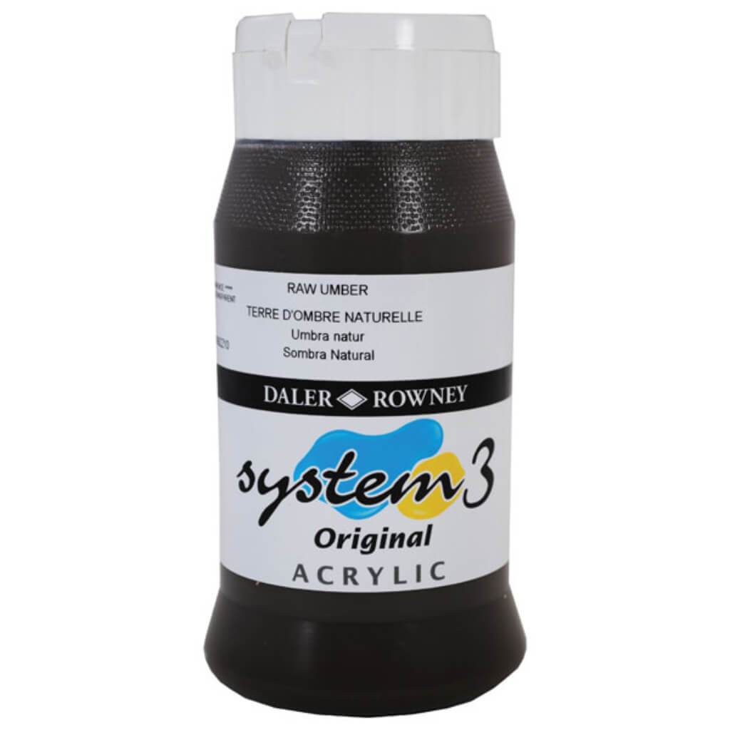 Daler Rowney System 3 Acrylic Paint 500ml Jar