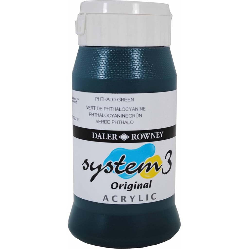 Daler Rowney System 3 Acrylic Paint 500ml Jar