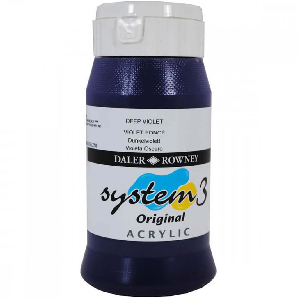 Daler Rowney System 3 Acrylic Paint 500ml Jar