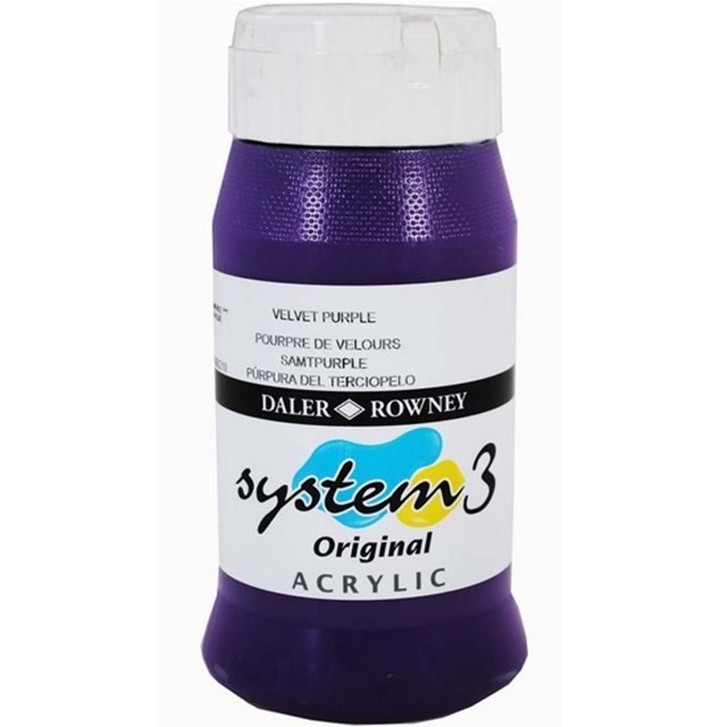 Daler Rowney System 3 Acrylic Paint 500ml Jar