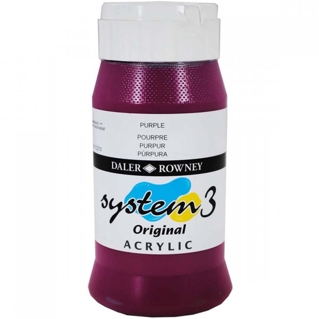 Daler Rowney System 3 Acrylic Paint 500ml Jar