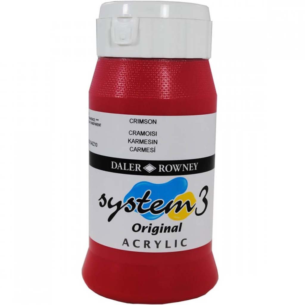 Daler Rowney System 3 Acrylic Paint 500ml Jar