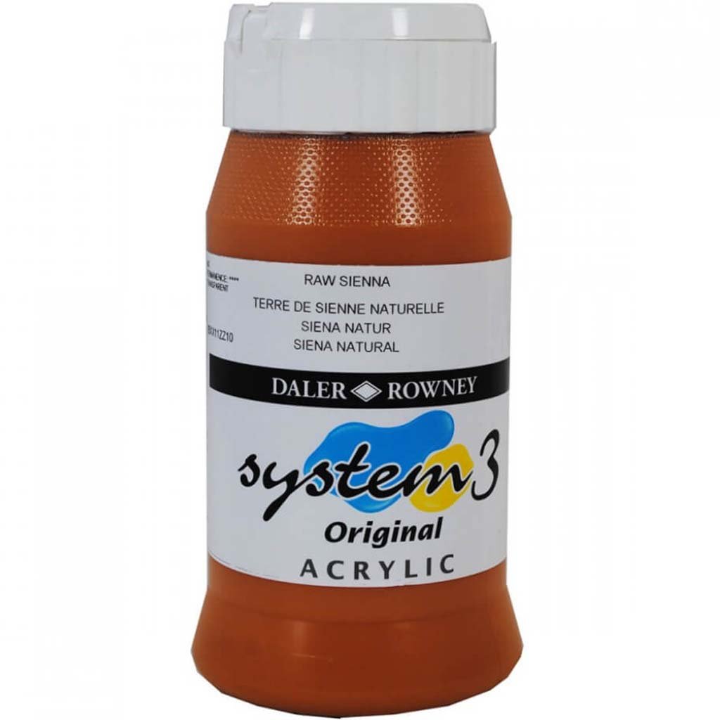 Daler Rowney System 3 Acrylic Paint 500ml Jar