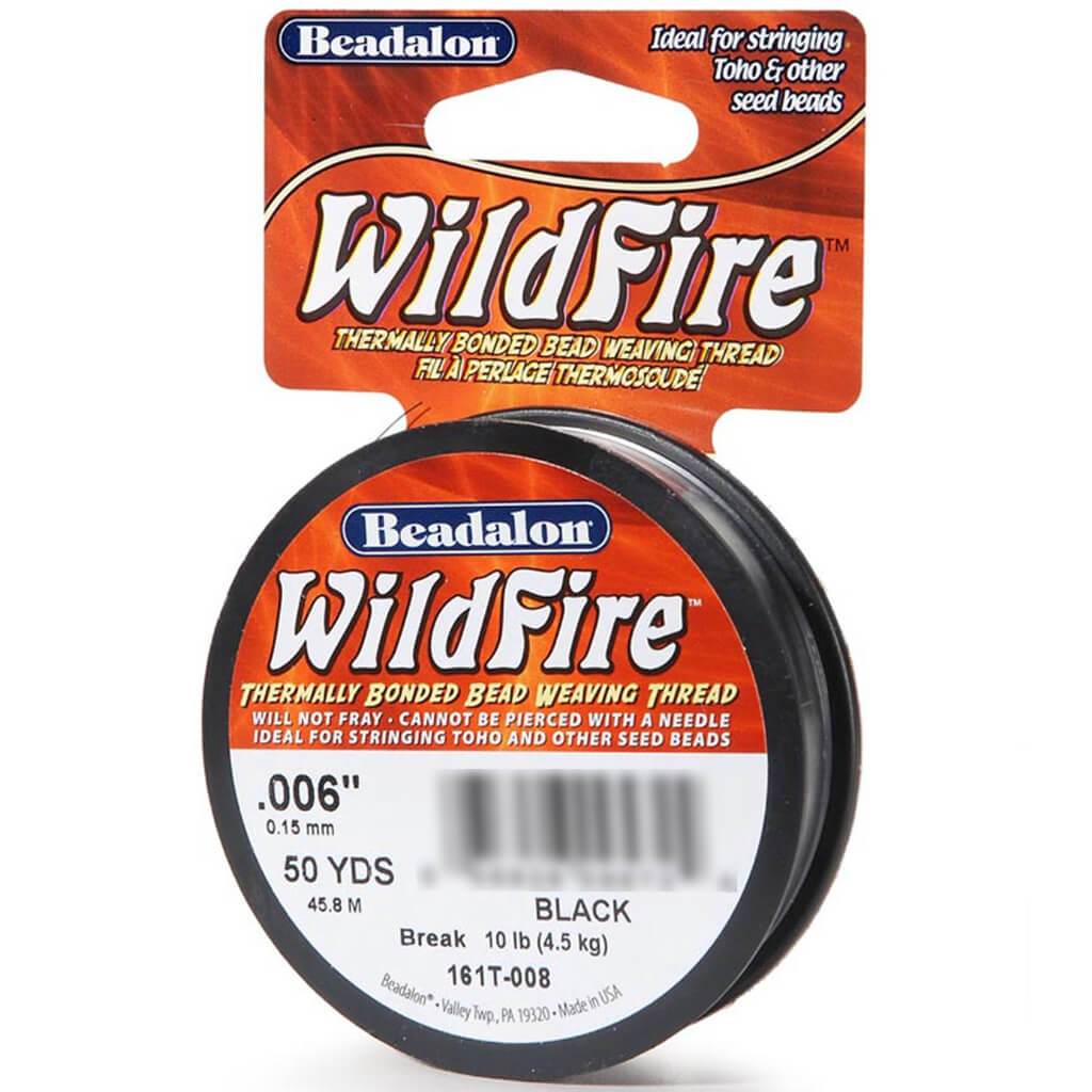 Wildfire Stringing Thread .006in x 50yd Black