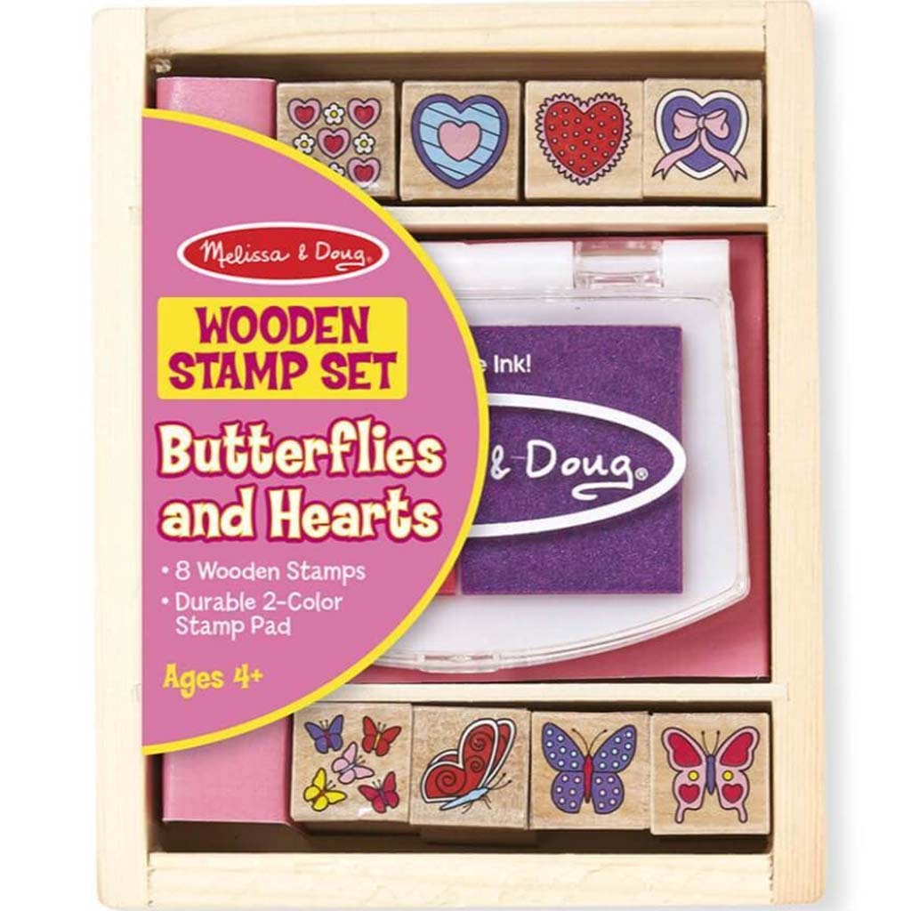 BUTTERFLY AND HEARTS STAMP SET 