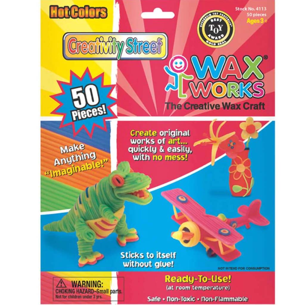 Wax Works Sticks 10in Hot Colors Assorted