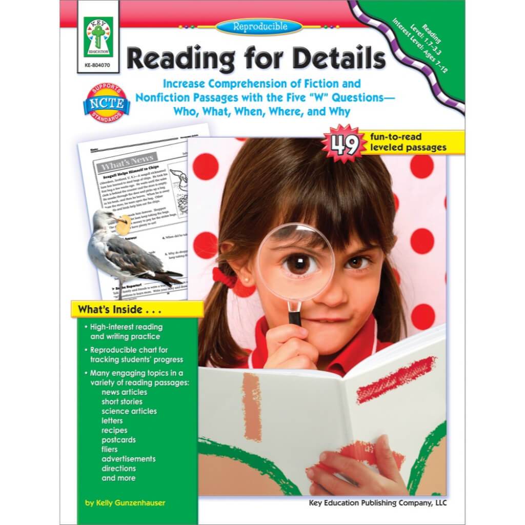 Reading For Details Resource Book Grade 2-7 