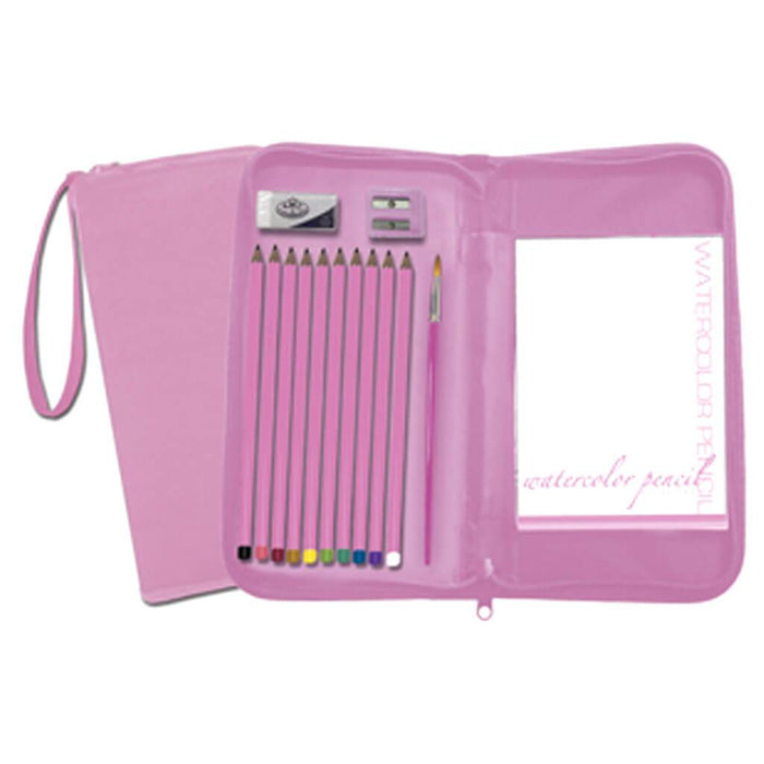 Watercolor Pencil Set Pink Art Keep & Carry