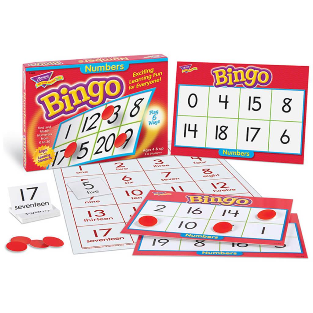 Numbers Bingo Ages 4+ 