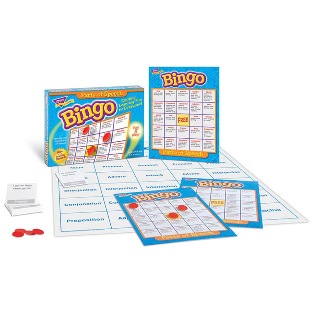 Parts Of Speech Bingo Game 