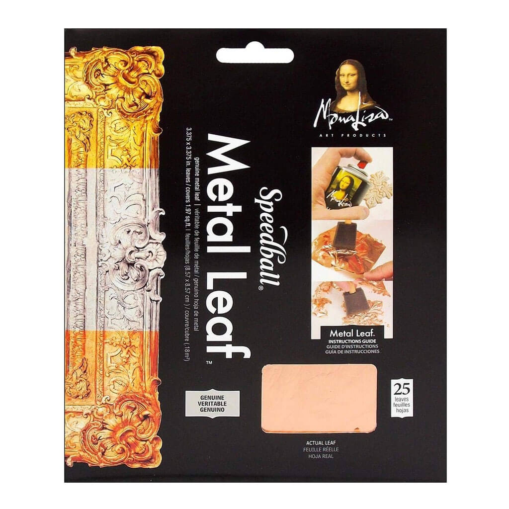Mona Lisa Genuine Metal Leaf 25 Sheet Pack
