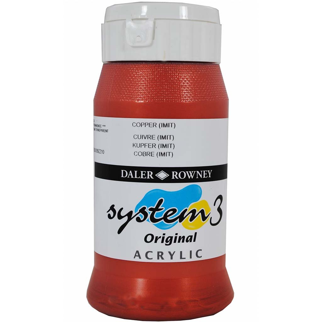 Daler Rowney System 3 Acrylic Paint 500ml Jar