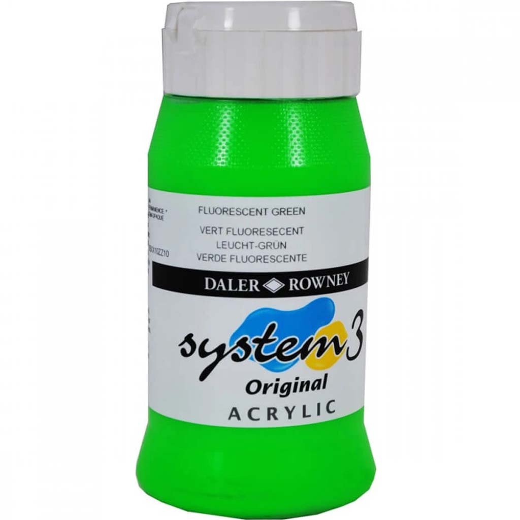 Daler Rowney System 3 Acrylic Paint 500ml Jar