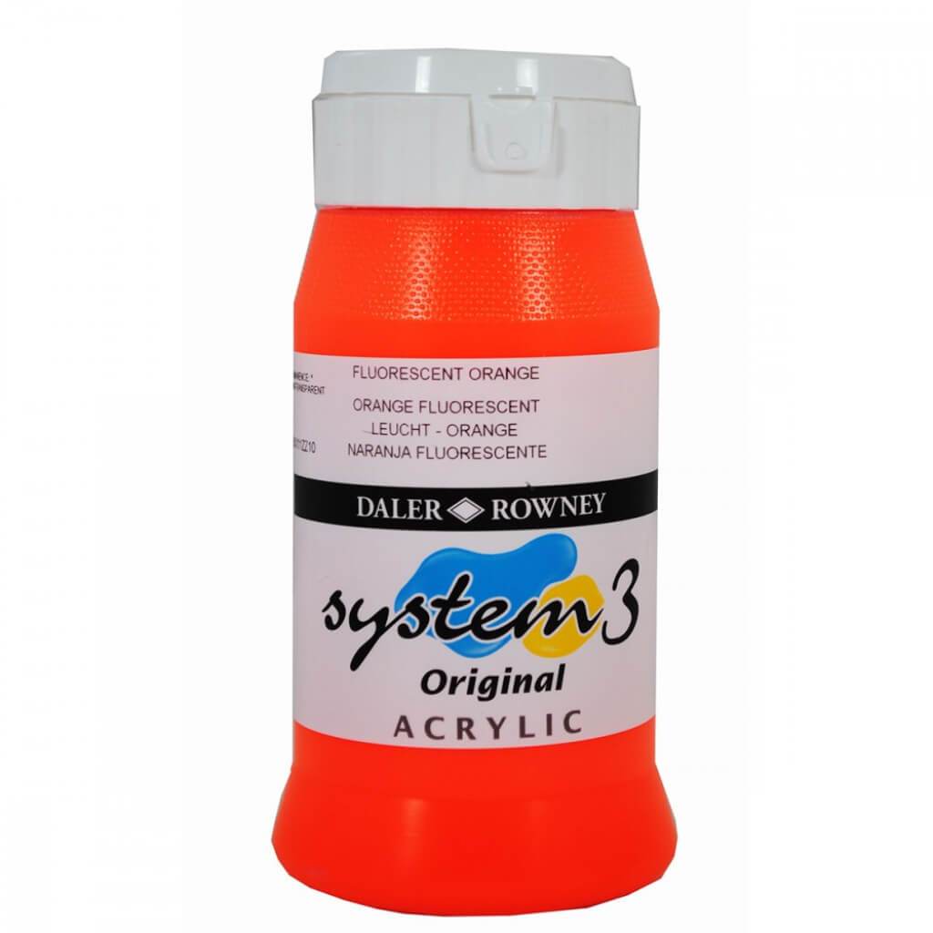 Daler Rowney System 3 Acrylic Paint 500ml Jar