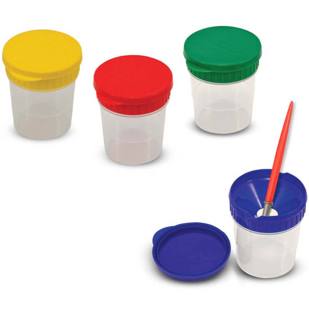 SPILL-PROOF PAINT CUPS 