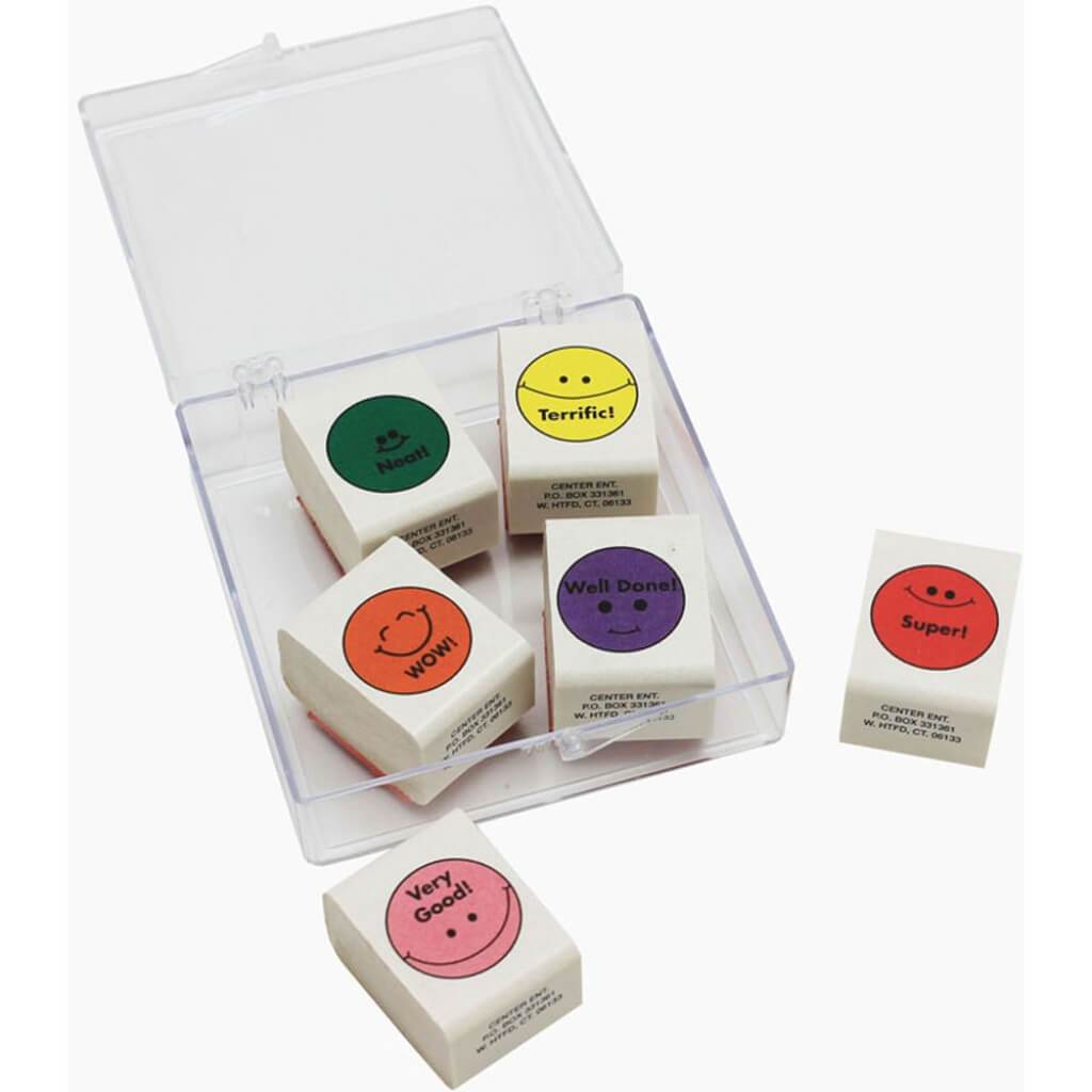 STAMP SET SMILE FACES 