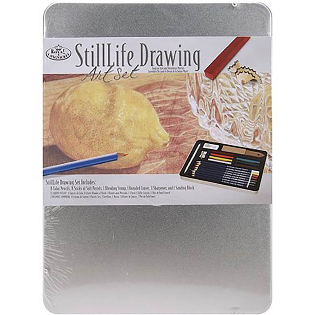 Still Life Drawing Art Set with Tin