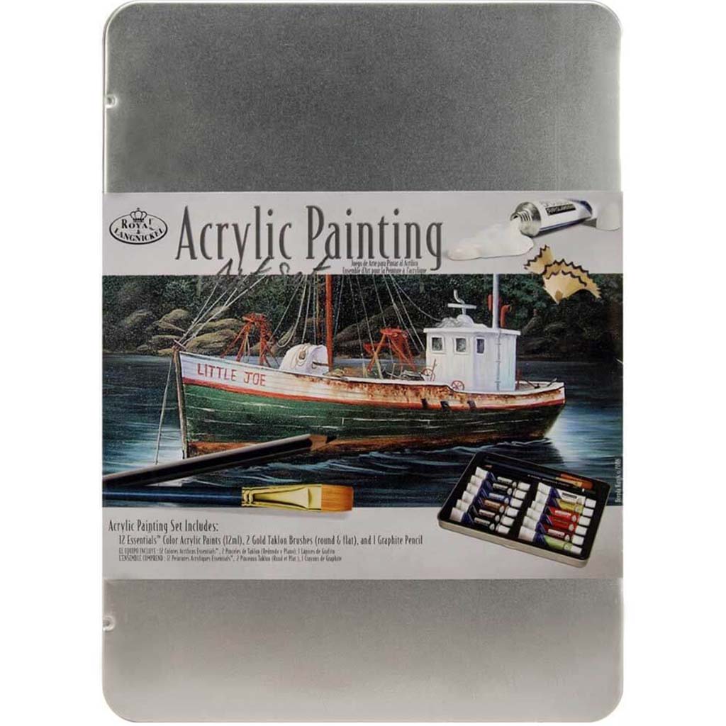 Acrylic Painting Tin Art Set 16pc 