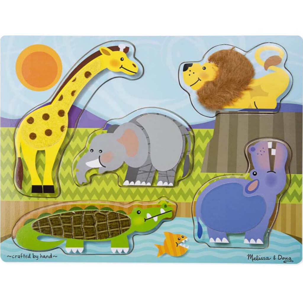 Zoo Animals Touch And Feel Puzzle 