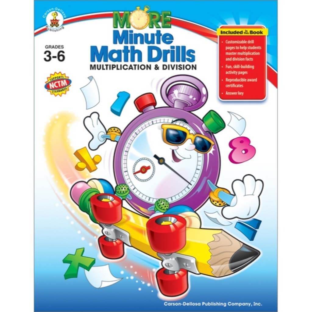 More Minute Math Drills Resource Book Grade 3-6 