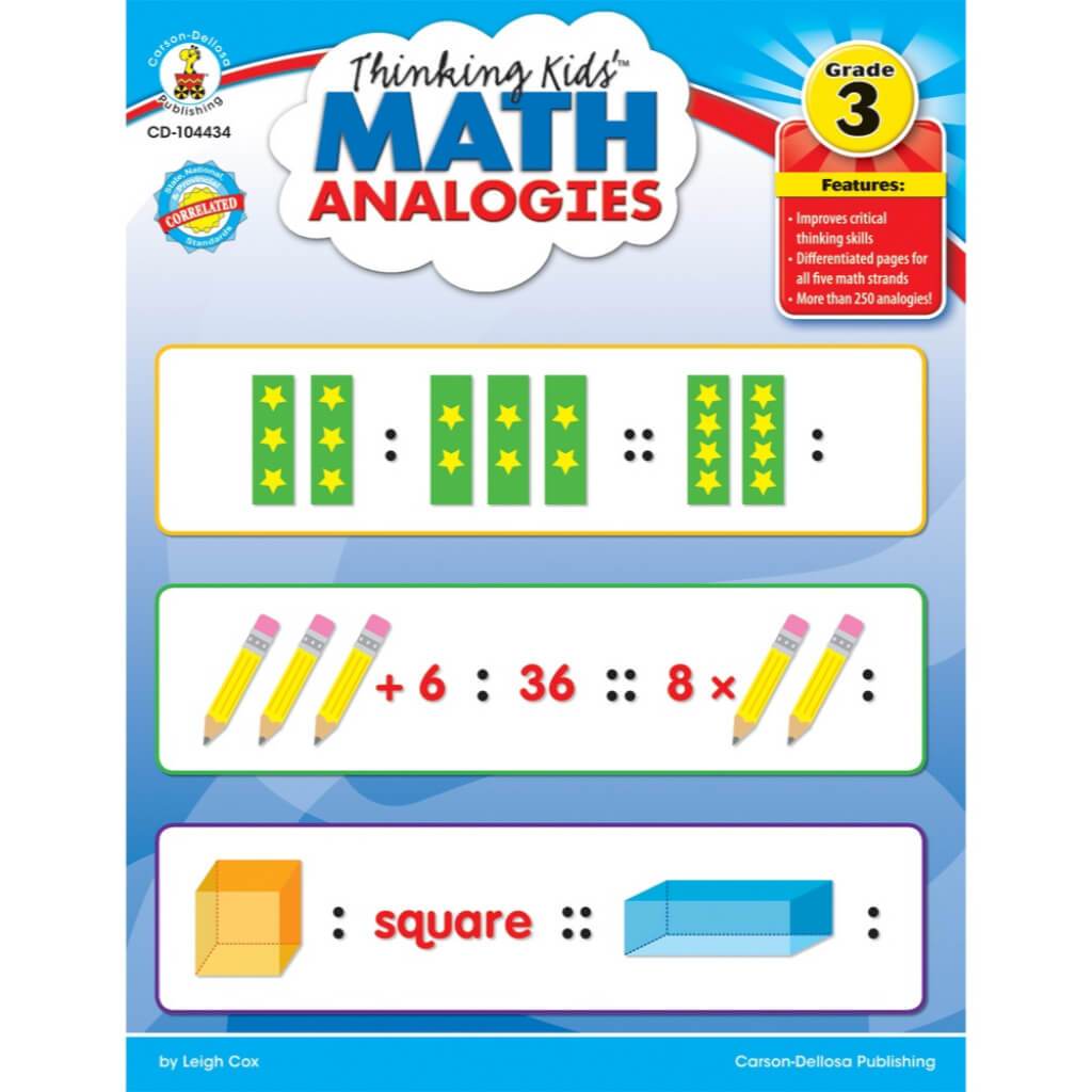 Thinking Kids Math Analogies Resource Book Grade 3 
