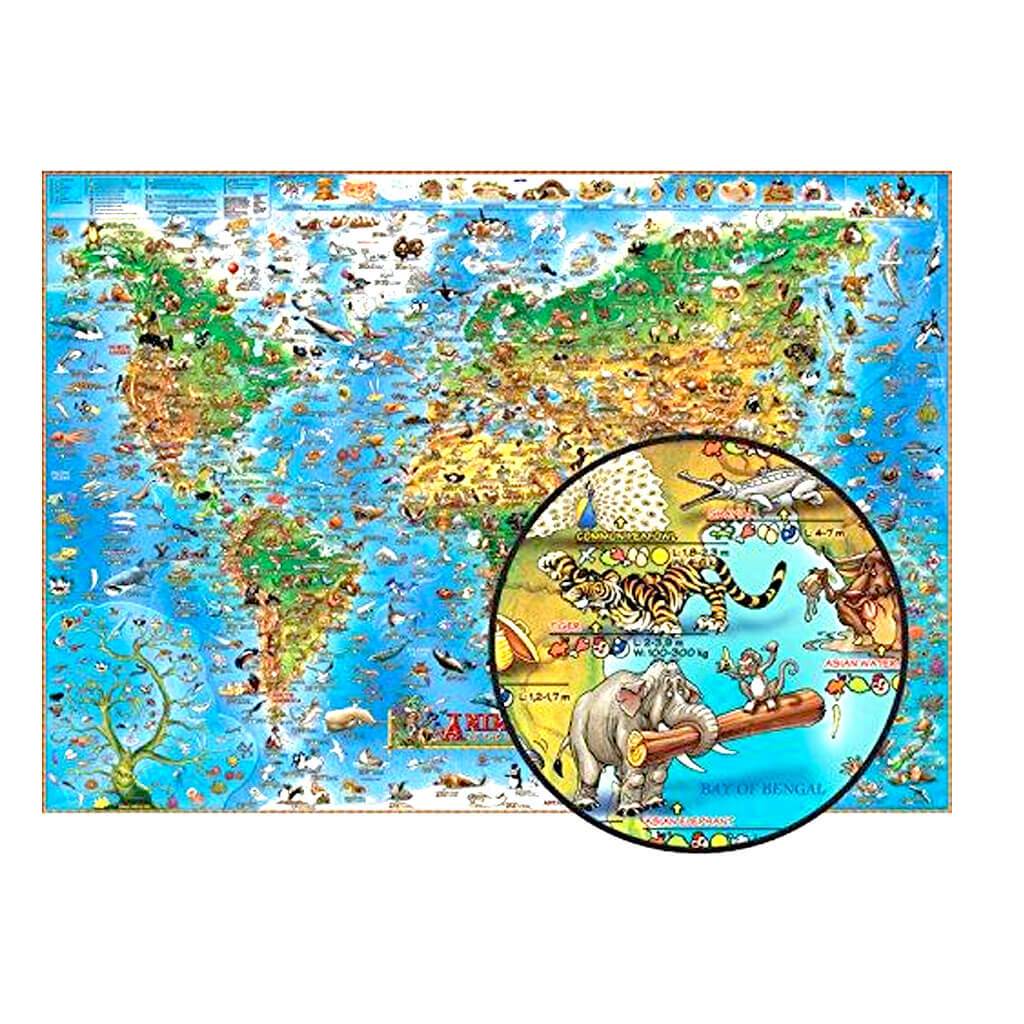 Dino&#39;S Amimals World Map 