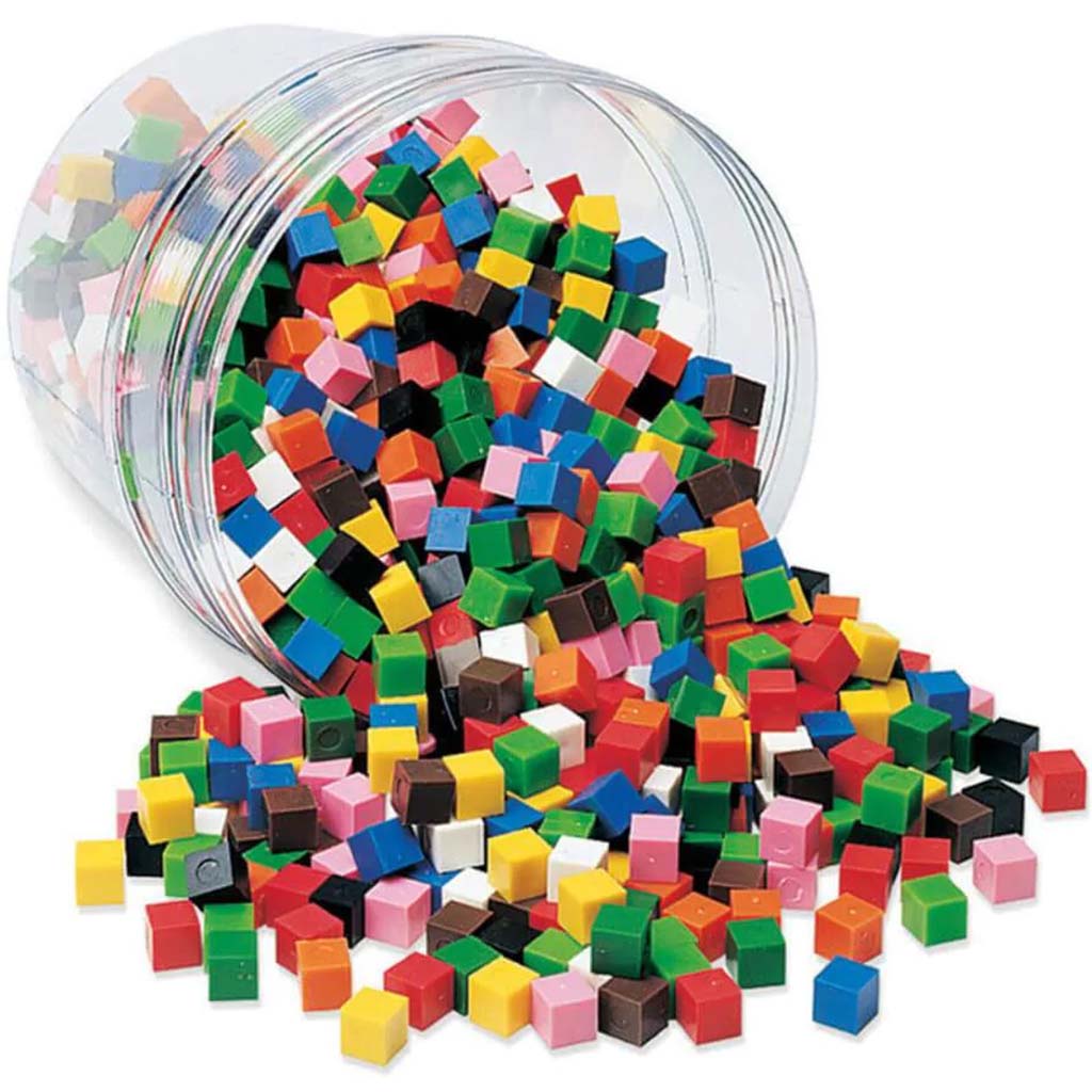 Centimeter Cubes 10 Colors In Storage Tub 500 Pack 