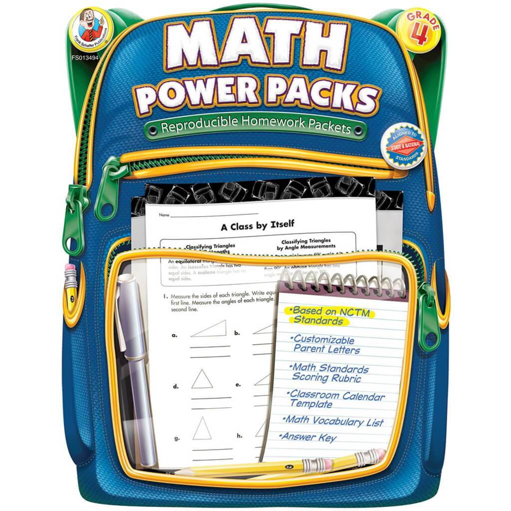 Math Power Packs Workbook Grade 4
