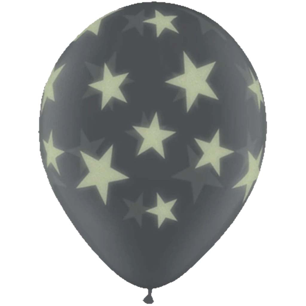 Latex Balloon Glow Stars Around 11in 