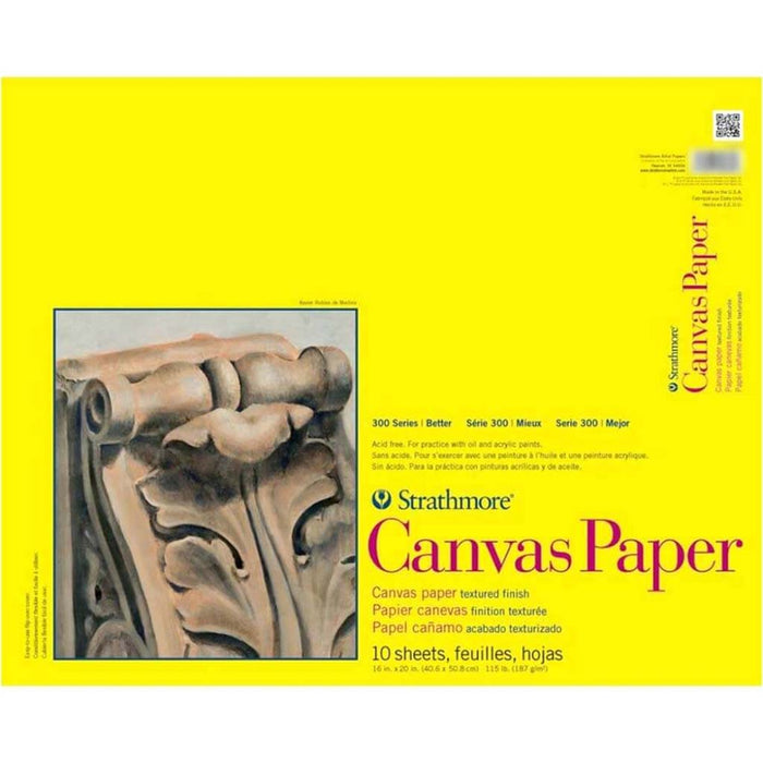 Strathmore Canvas Paper Pad 16in x 20in 10Sheets