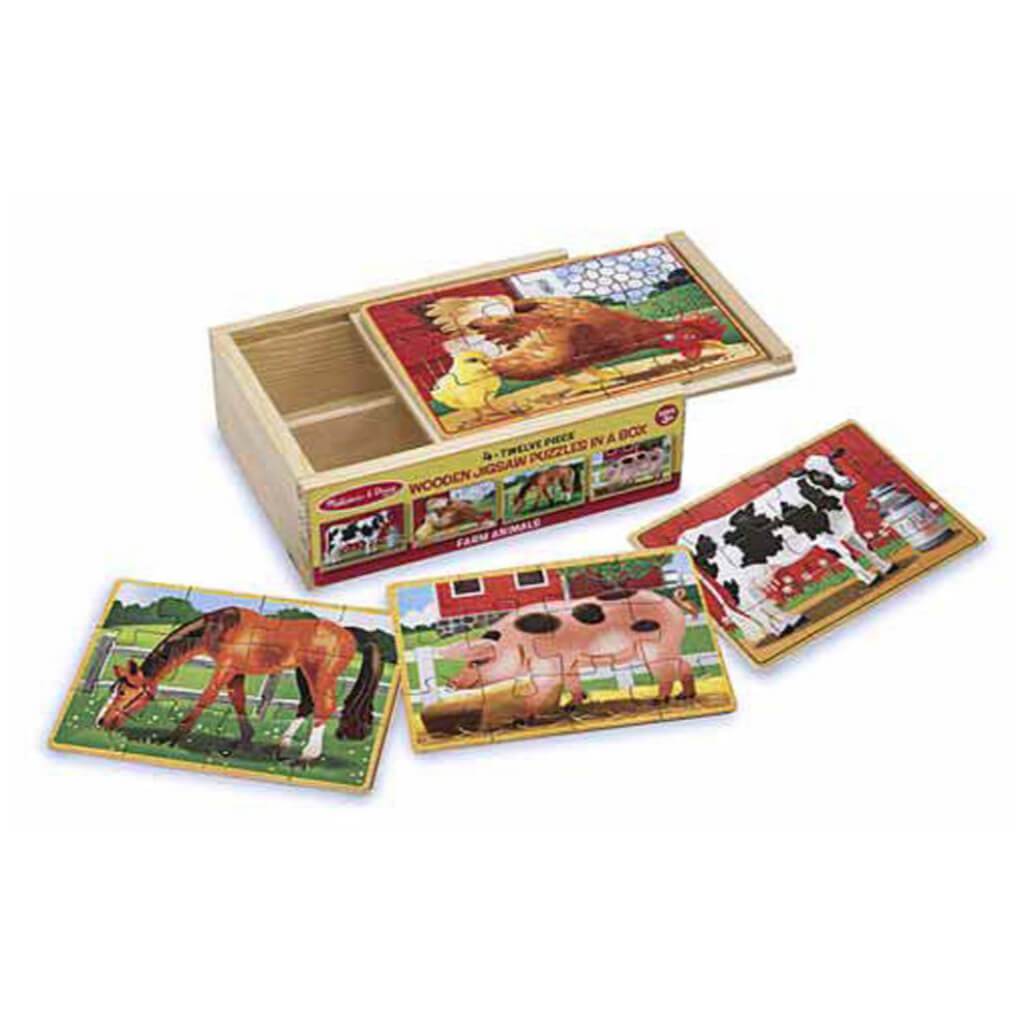 Puzzles Farm Animals In A Box 