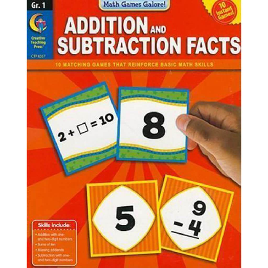Math Games Galore: Addition and Subtraction Facts Grade 1