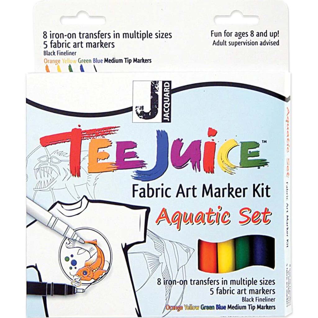 TEE JUICE FABRIC ART MARKER KIT AQUATIC SET