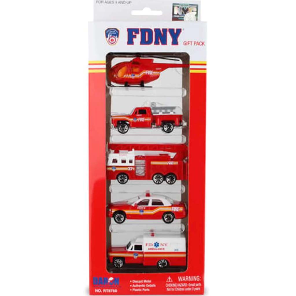 Fdny 5 Piece Vehicle Gift Set 