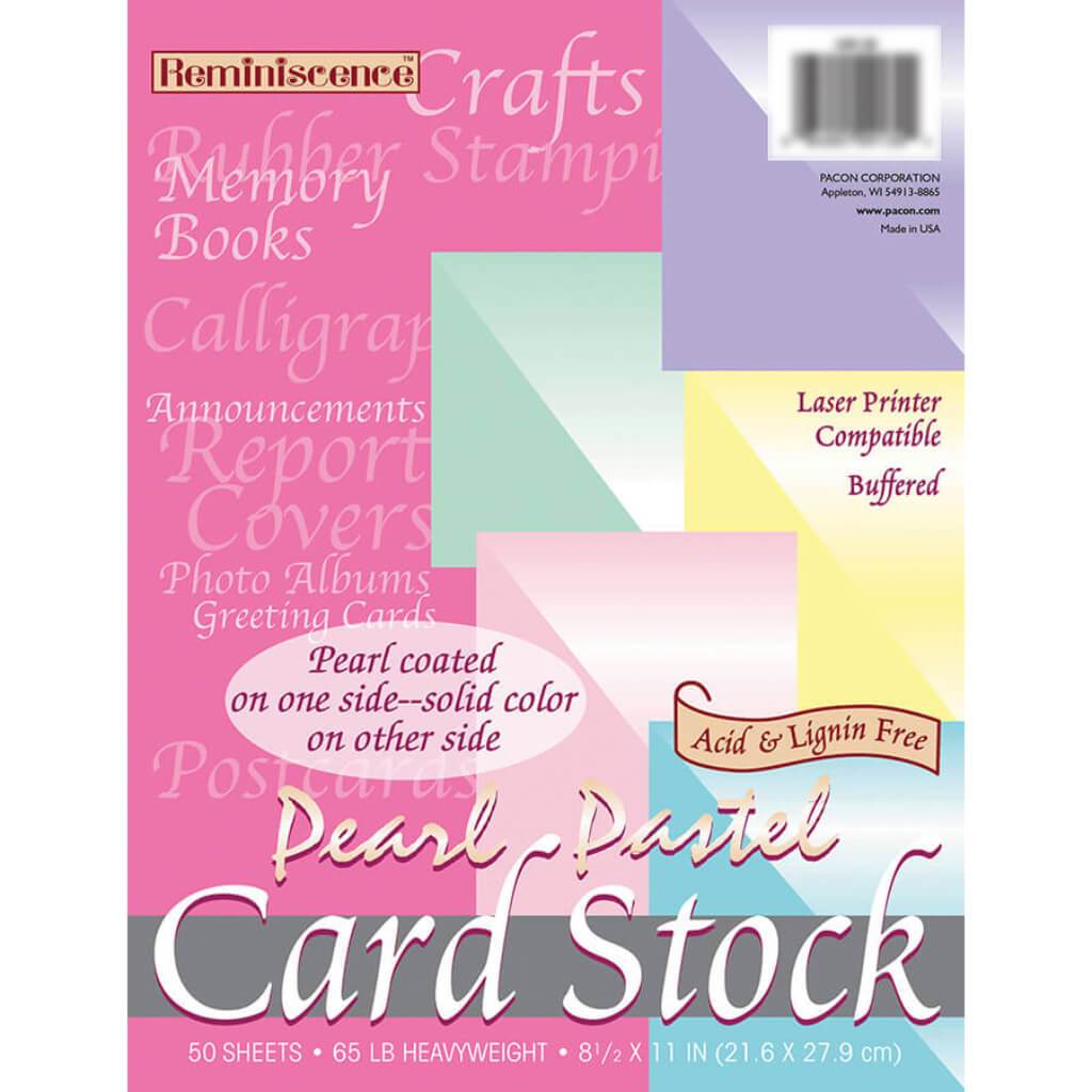Pearl Card Stock 8.5in x 11in Pastel Colors