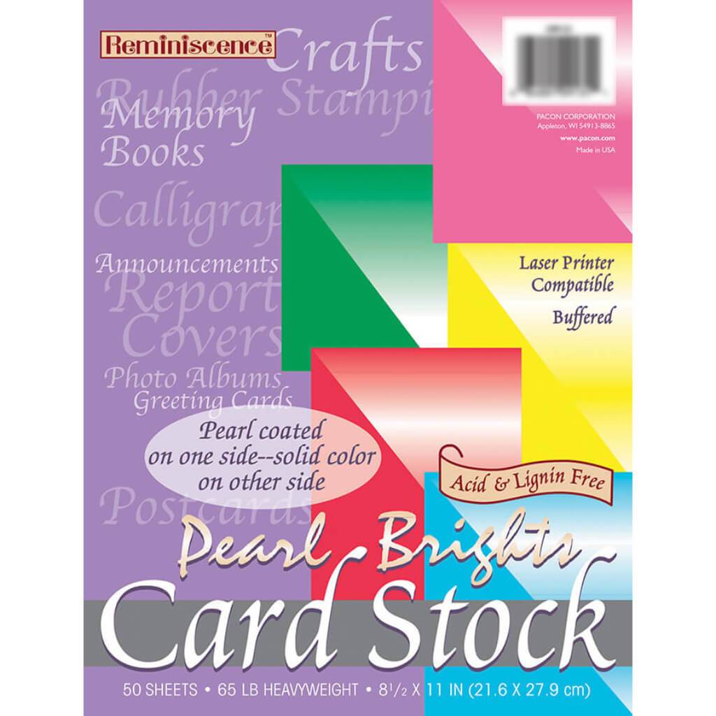 Pearl Card Stock 8.5in x 11in Bright Colors