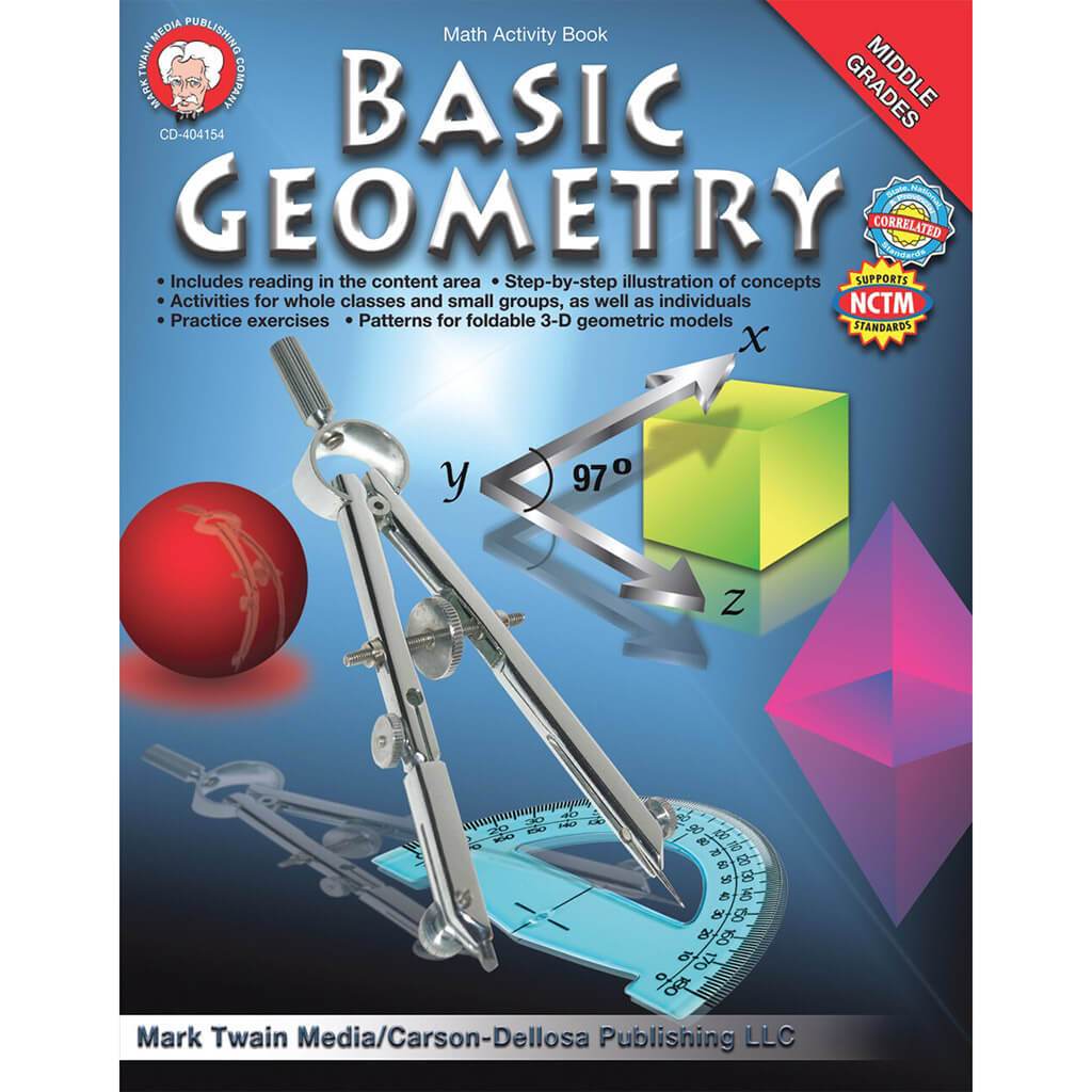 Basic Geometry Math Activity Book, Middle Grades