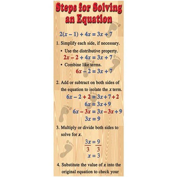 Algebra-Solving Equations Colossal Poster