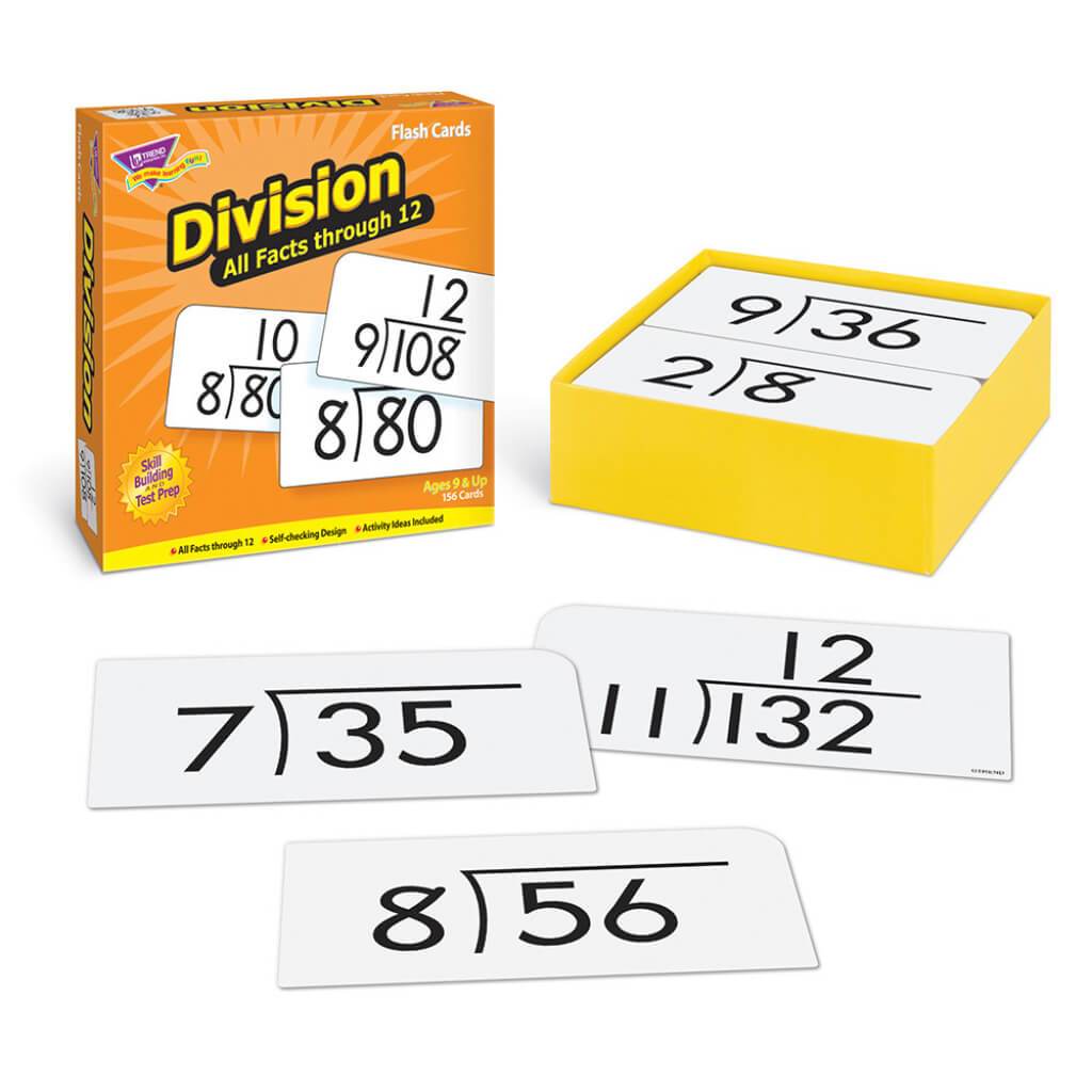 Division 0-12 Flash Cards 