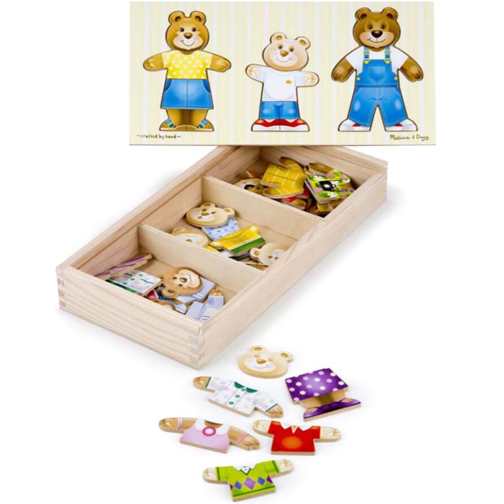 Puzzle Wooden Bear Family Dress Up 