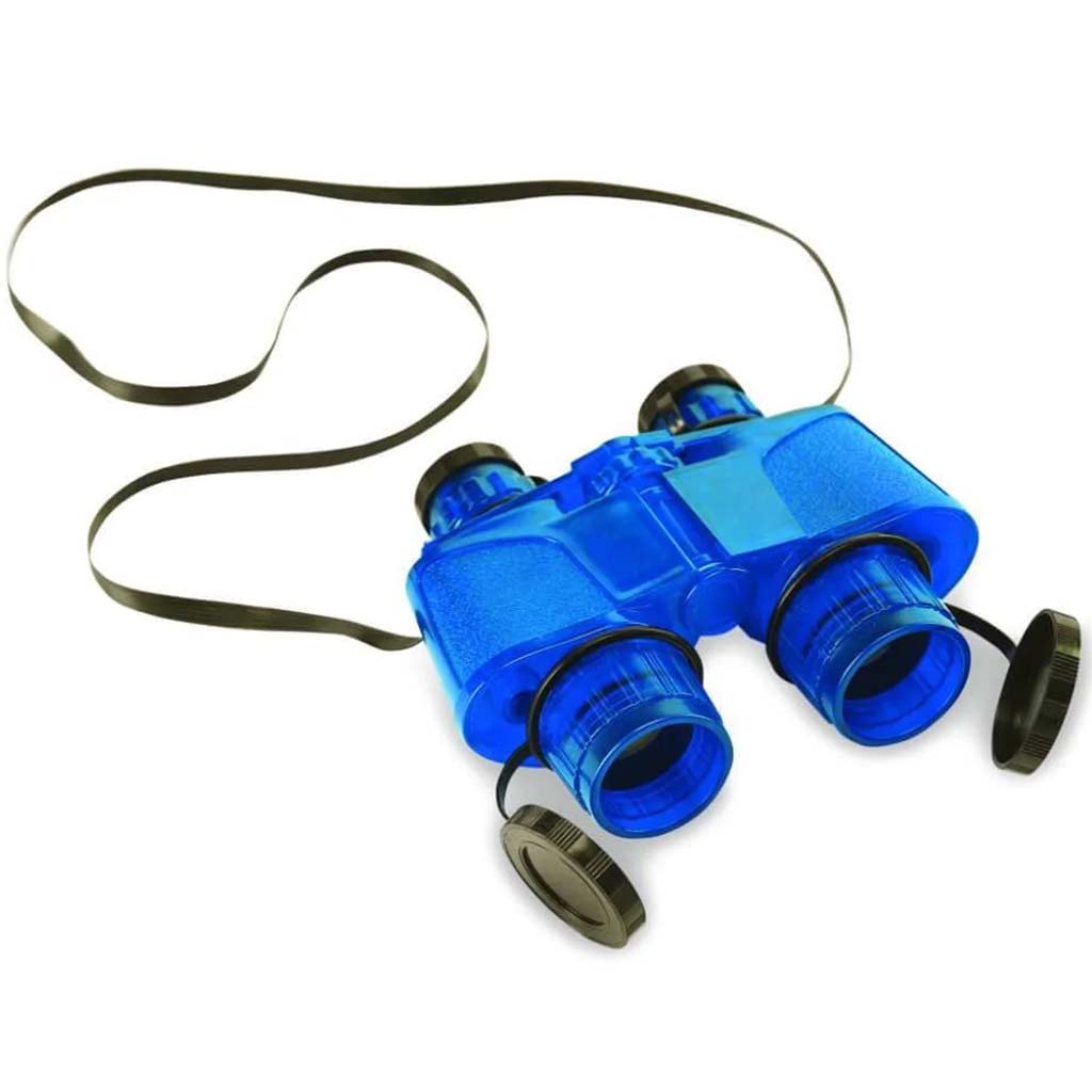 Blue Translucent Binoculars Wi Th Vinyl Case 