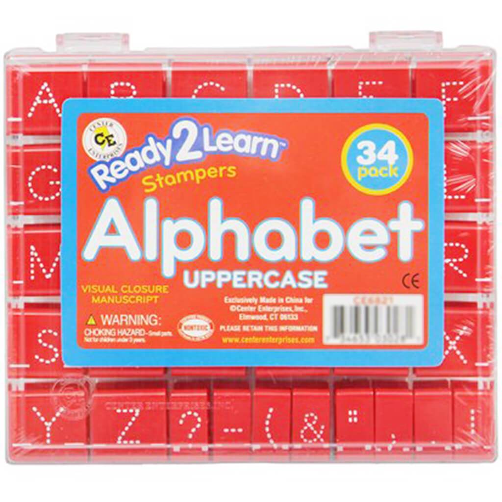 Ready 2 Learn Uppercase Manuscript Visual Closure Stamp 1in
