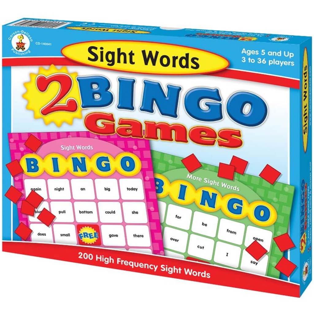 Sight Words Bingo Board Game 