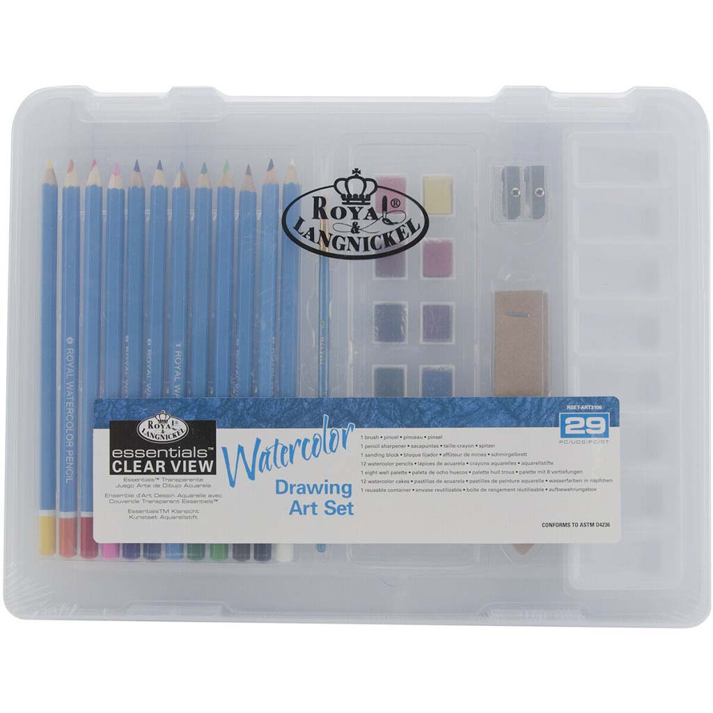 Watercolor Drawing Clear Art Set 29pc 