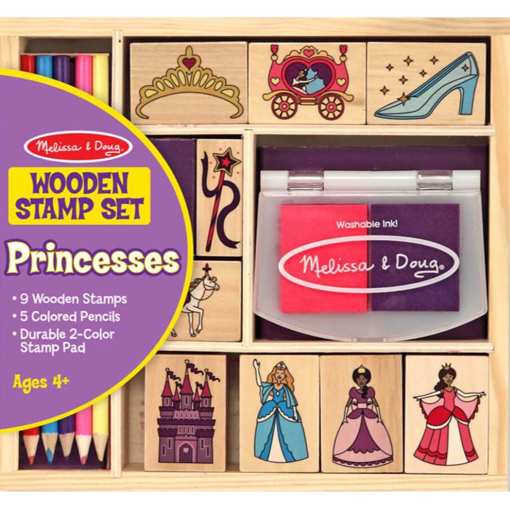 WOODEN PRINCESS STAMP SET 
